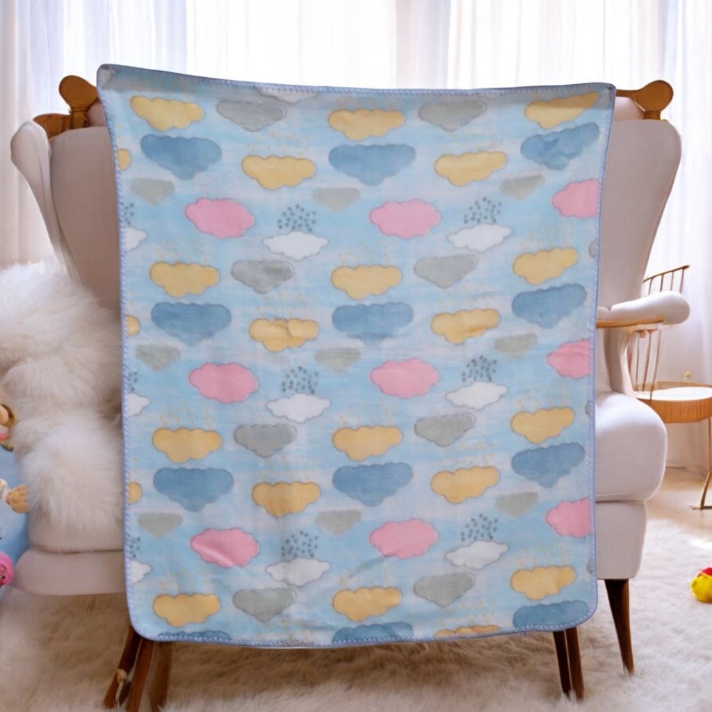 COUVERTURE BEBE EN VELOUR "GOLDEN"