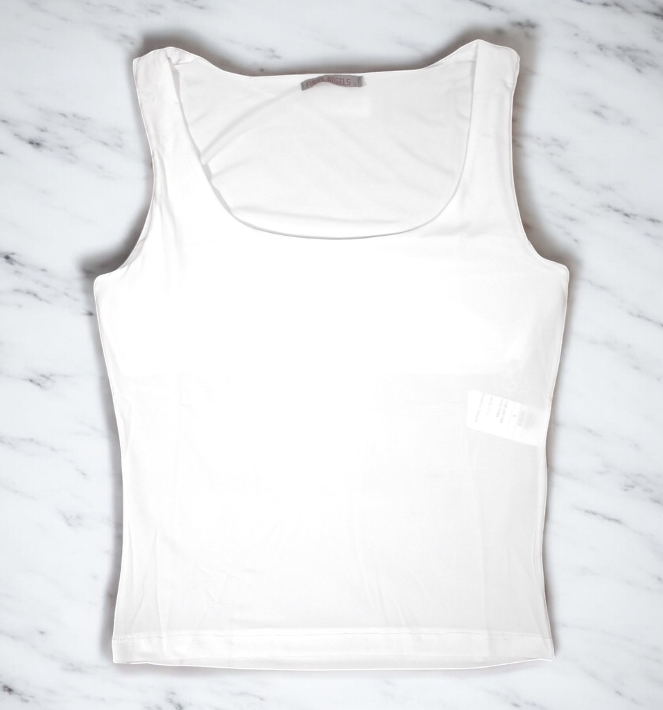 TOP DEBARDAIRE COL CARRE UNI 