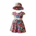 ROBE FILLE S/M A MOTIF + CHAPEAU